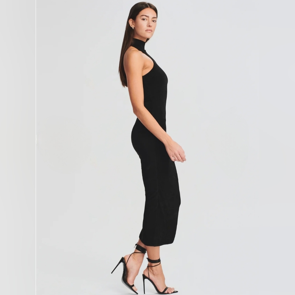 ✨NWT Ser.o.ya bodycon halter Delta dress, black XS - Picture 2 of 5
